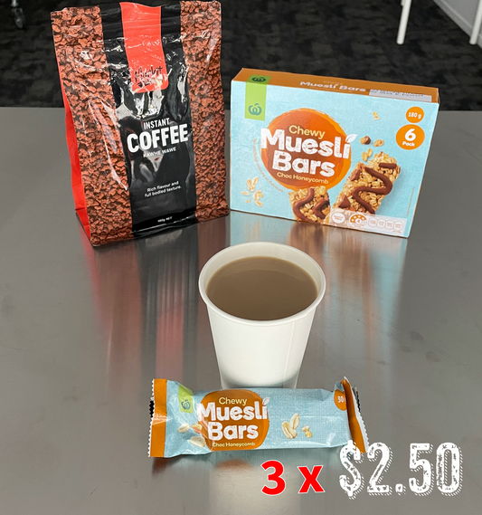 Credit your Account with 3 Patchy's Coffee Muesli Bar Combos! (Pickup at Auckland Central store)