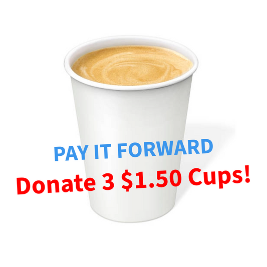 PAY IT FORWARD! 3 cups of Hot Patchy's Coffee (or Tea or Milo) will be given to HOMELESS people! (Pickup at Auckland Central store)
