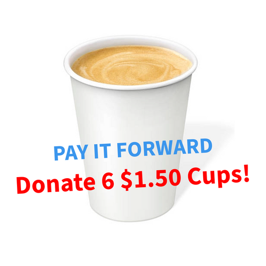 PAY IT FORWARD! 6 cups of Hot Patchy's Coffee (or Tea or Milo) will be given to HOMELESS people! (Pickup at Auckland Central store)