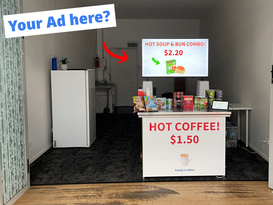ADVERTISE! - Rotate 1 x Ad of your choice on the 55 inch Digital Coffee Screen at the 25a Rutland St Auckland Central Retail Store!